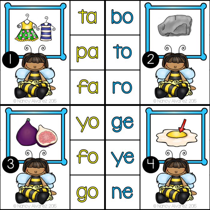 Spanish: BEE-silabas Stations | Teaching with Nancy