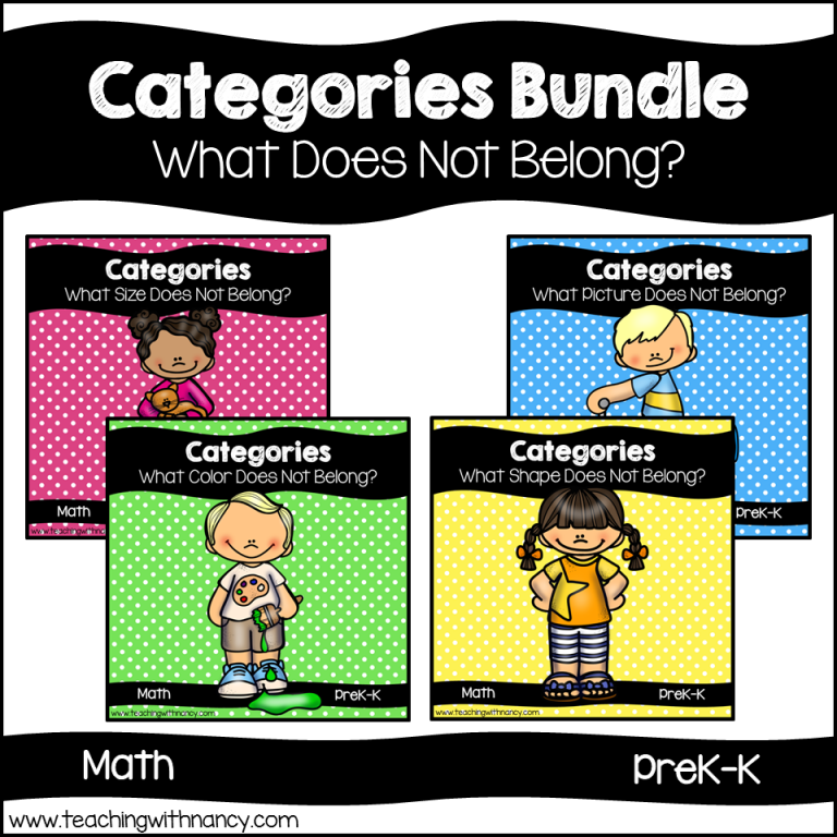 Categories Bundle: What Does Not Belong? | Teaching With Nancy